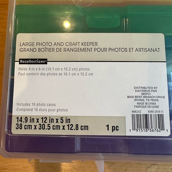 New Photo Craft Keeper clear storage 16 cases Holds 4” x 6”picture organizer bin - Picture 3 of 4